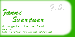 fanni svertner business card